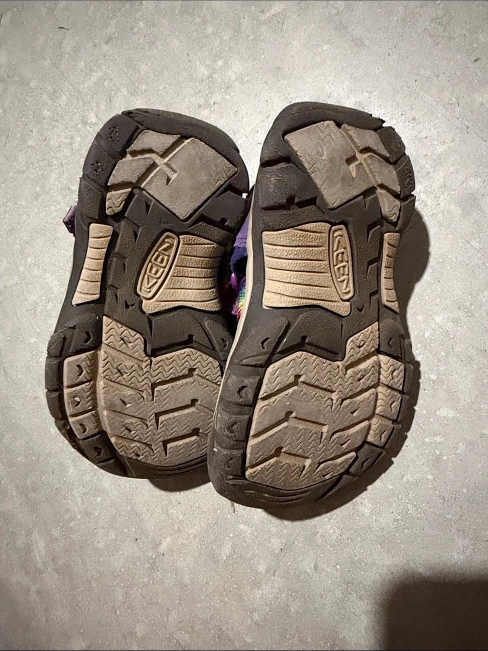 KEEN Kids Purple Sandals with Rainbow Straps